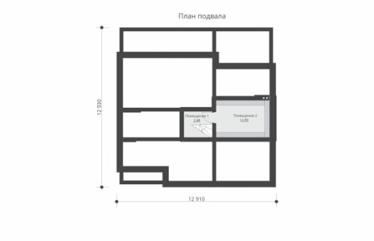 Проект одноэтажного жилого дома с мансардой, подвалом, гаражом и террасой